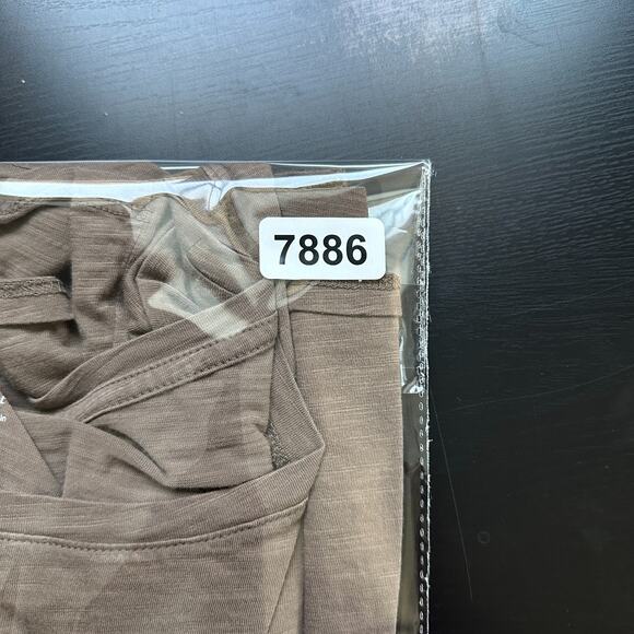 Garnet Hill Top XL Boxy Crop Capsule Brown 100% Pima Cotton Oversized Relaxed - Picture 10 of 10